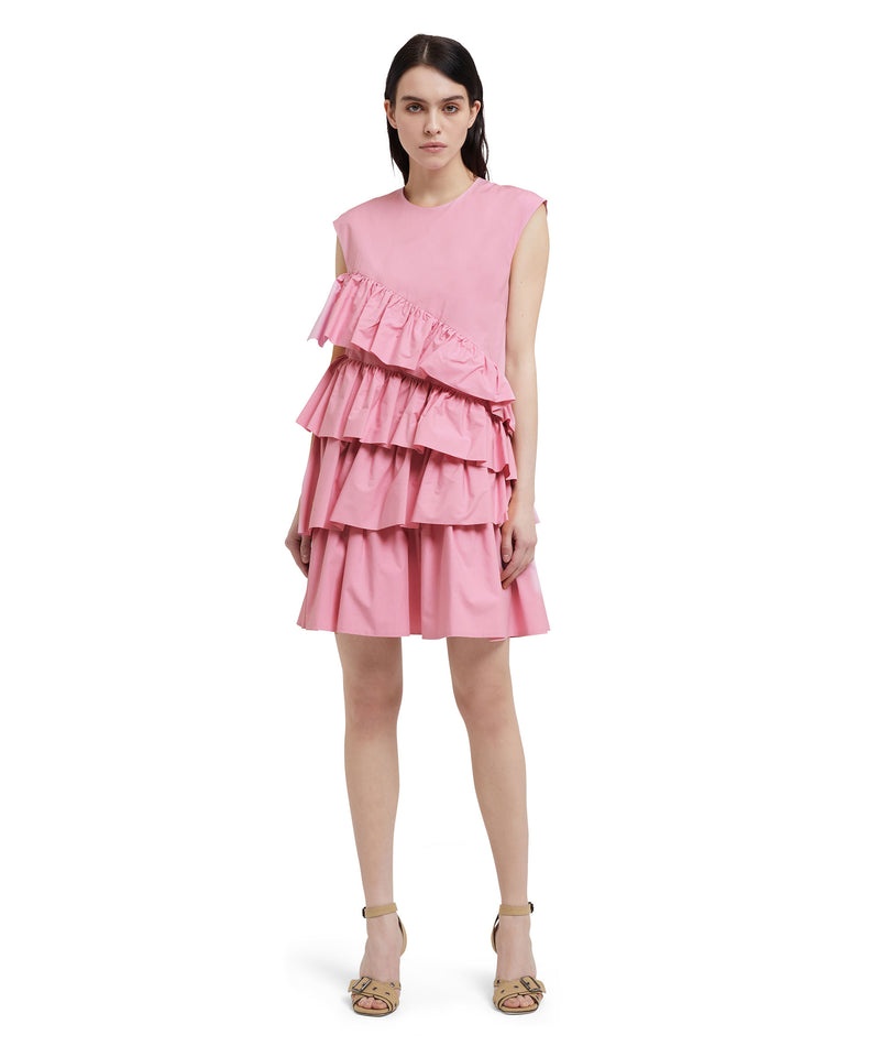 Pink MSGM Sleeveless Poplin With Ruffles | USA_MSGM31544