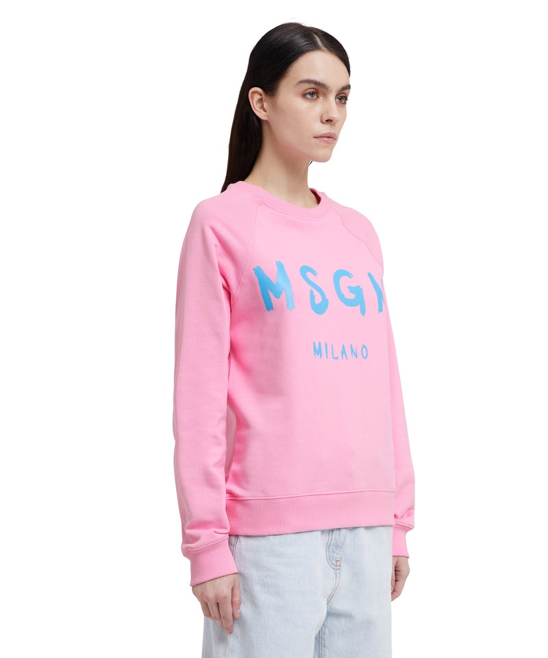 Pink MSGM Sweatshirt With Box Logo | USA_MSGM79812