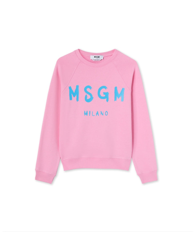 Pink MSGM Sweatshirt With Box Logo | USA_MSGM79812