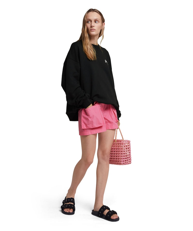 Pink MSGM Taffeta Cargo Shorts | USA_MSGM49307