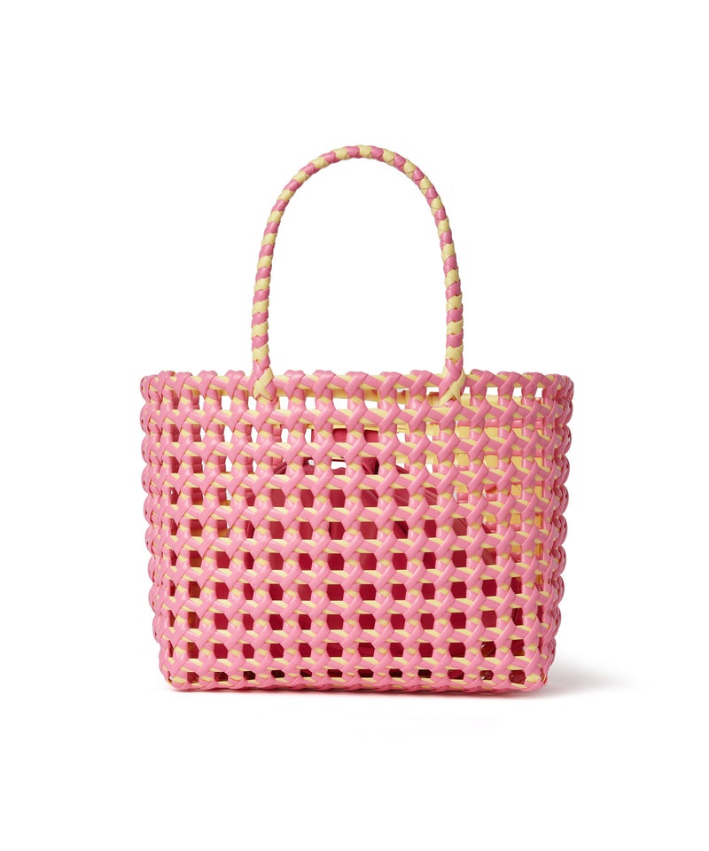 Pink MSGM Woven Tote Bag With Logo | USA_MSGM80032