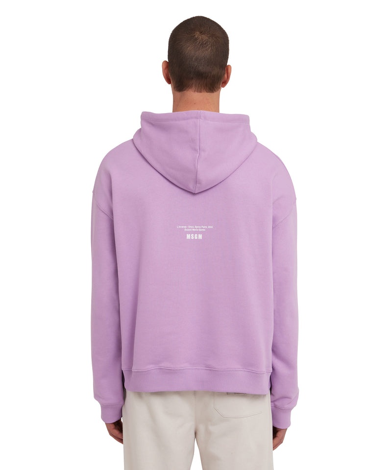 Purple MSGM Fantastic Green Inverse Series Organic Cotton Hooded Sweatshirt | USA_MSGM95261