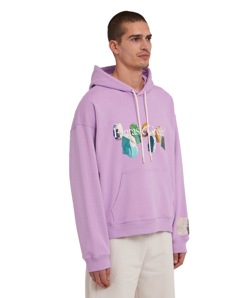 Purple MSGM Fantastic Green Inverse Series Organic Cotton Hooded Sweatshirt | USA_MSGM95261