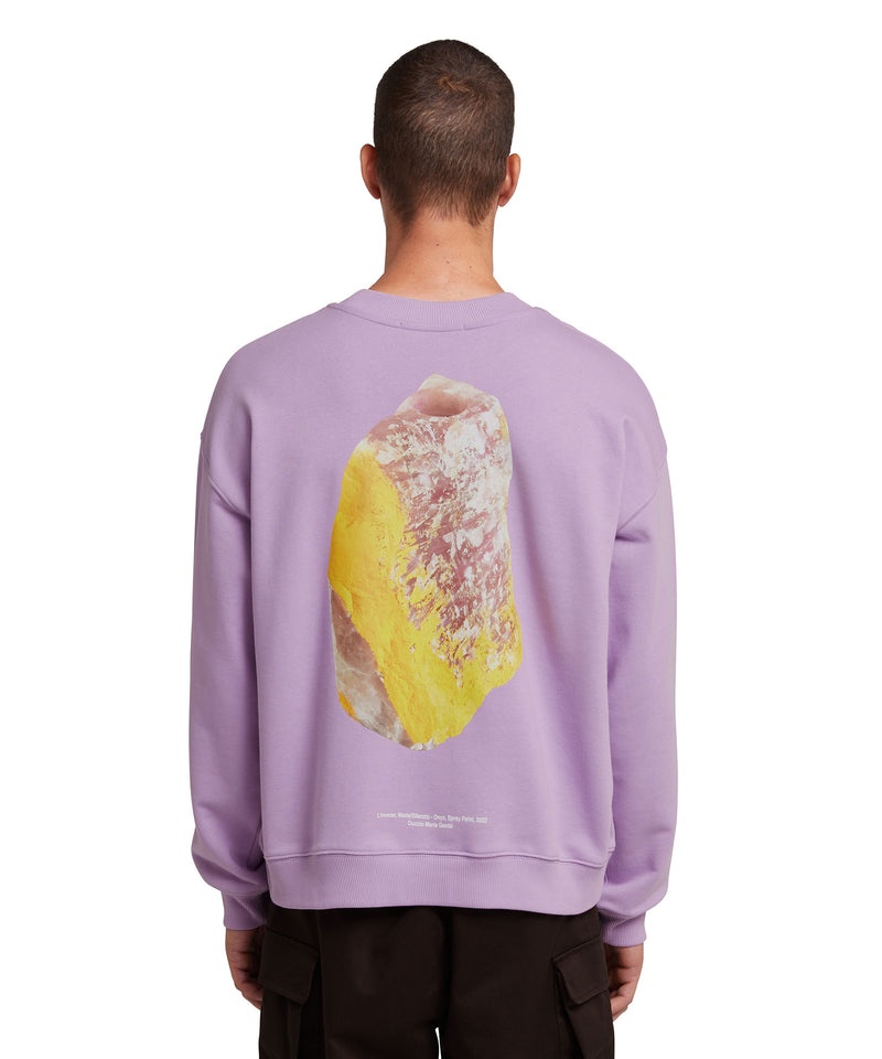 Purple MSGM Fantastic Green Inverse Series Organic Cotton Sweatshirt | USA_MSGM76206