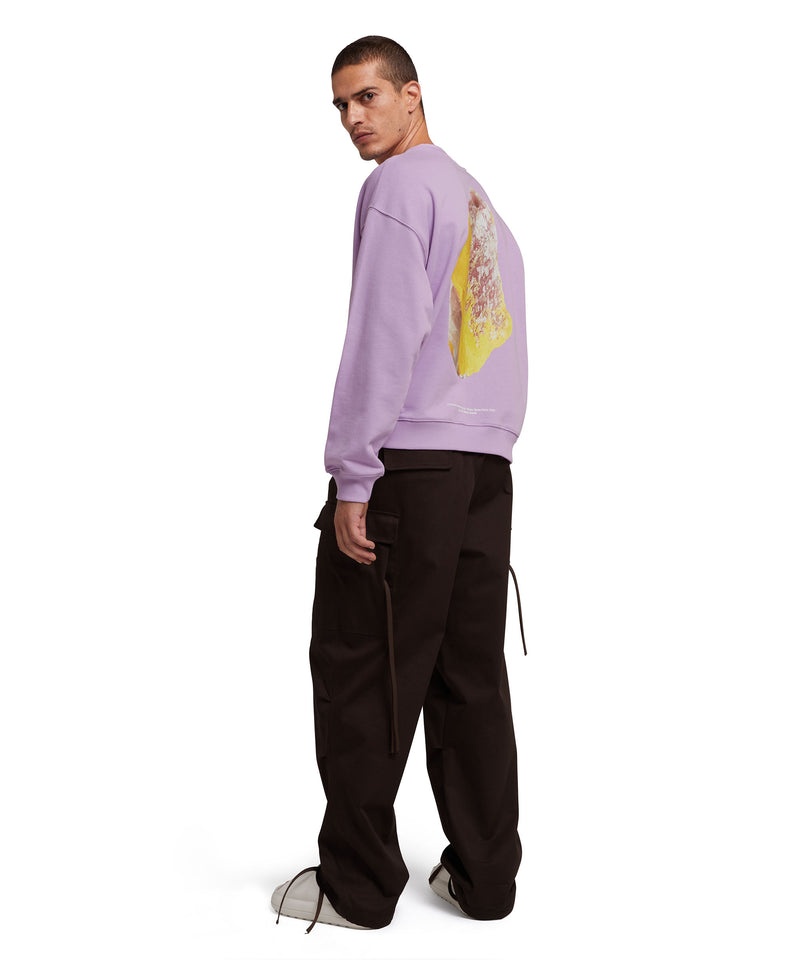 Purple MSGM Fantastic Green Inverse Series Organic Cotton Sweatshirt | USA_MSGM76206