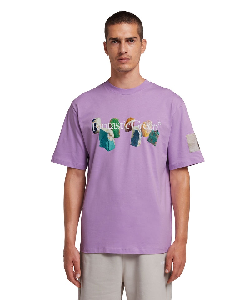 Purple MSGM Fantastic Green Inverse Series Organic Jersey Cotton | USA_MSGM95829