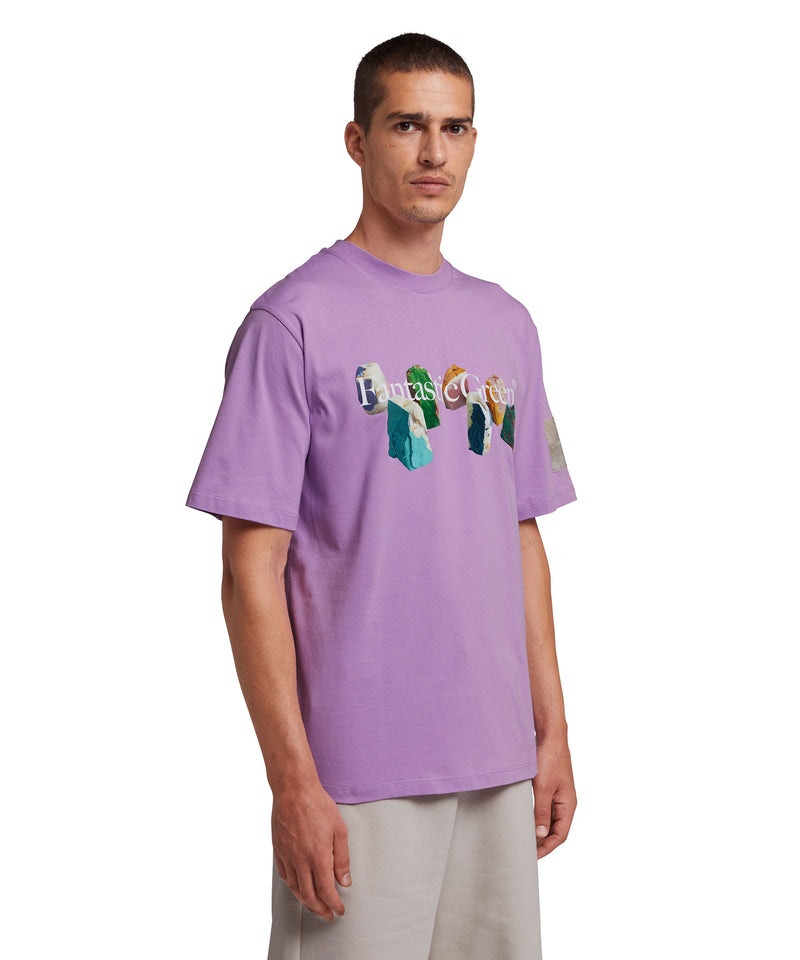 Purple MSGM Fantastic Green Inverse Series Organic Jersey Cotton | USA_MSGM95829