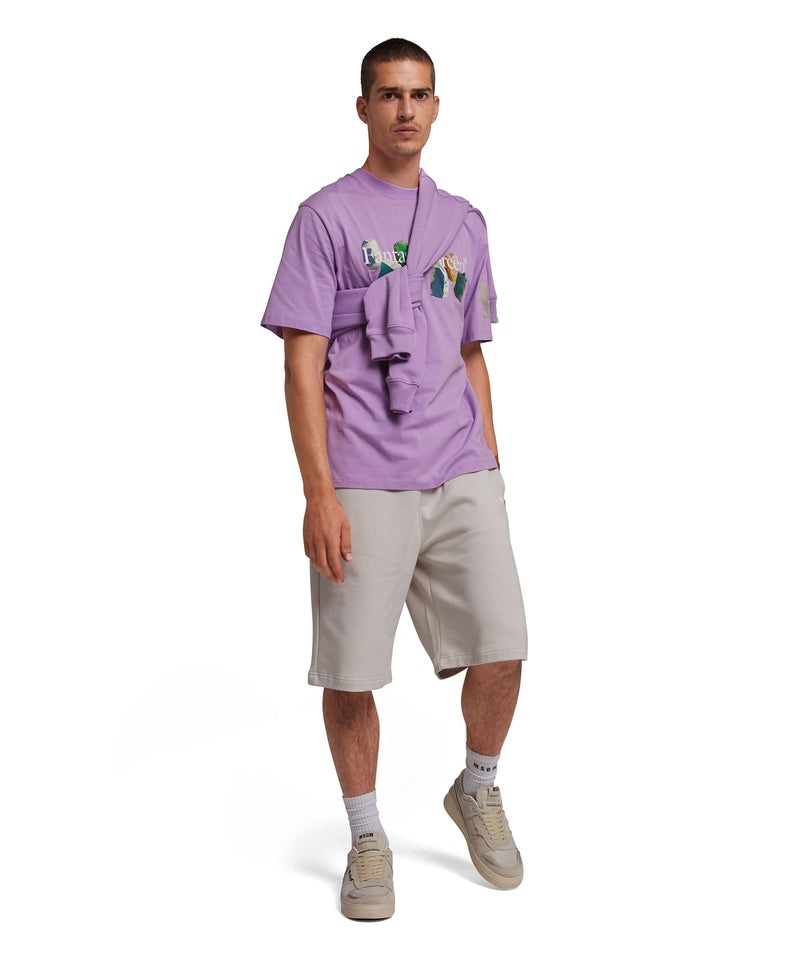 Purple MSGM Fantastic Green Inverse Series Organic Jersey Cotton | USA_MSGM95829