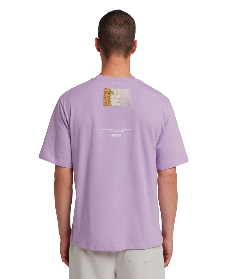 Purple MSGM Fantastic Green Inverse Series Organic Jersey Cotton | USA_MSGM11842