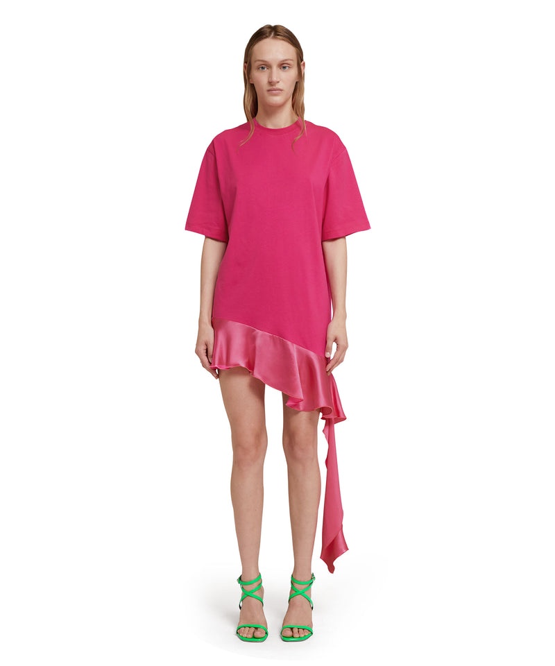 Red MSGM T-shirt With Satin Insert | USA_MSGM48064