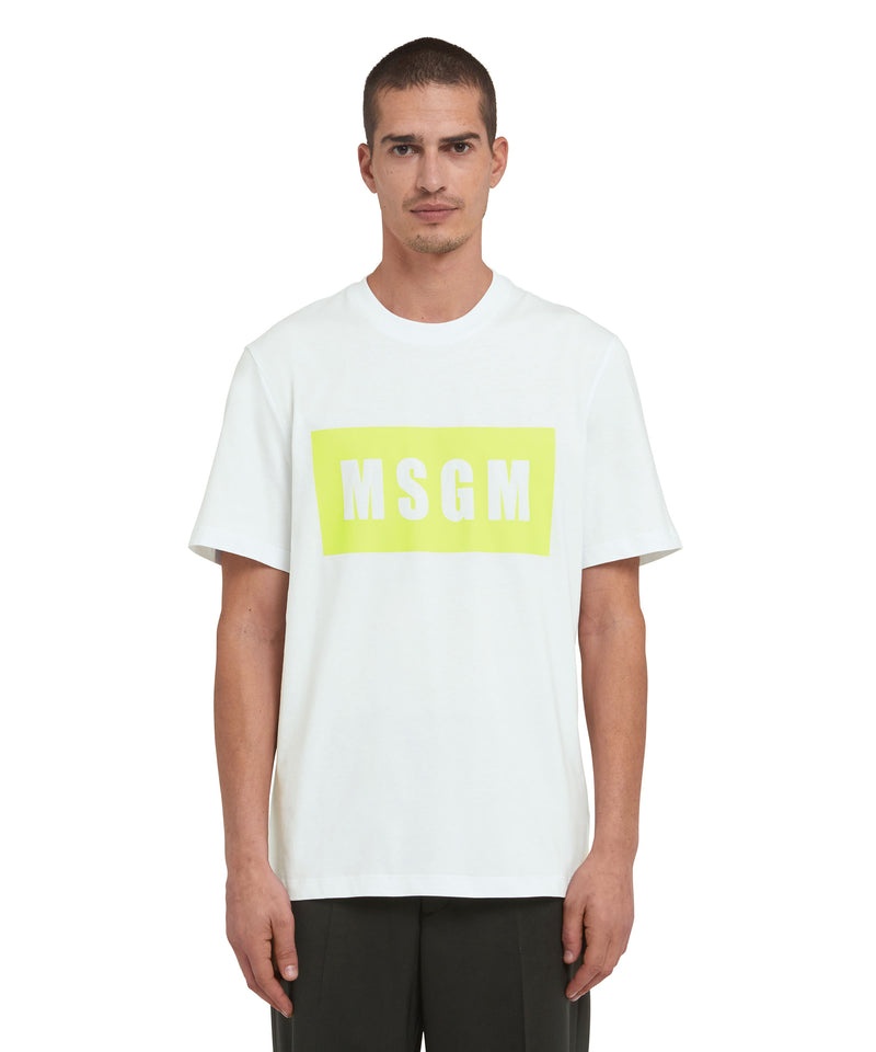 White MSGM Box Logo | USA_MSGM41465