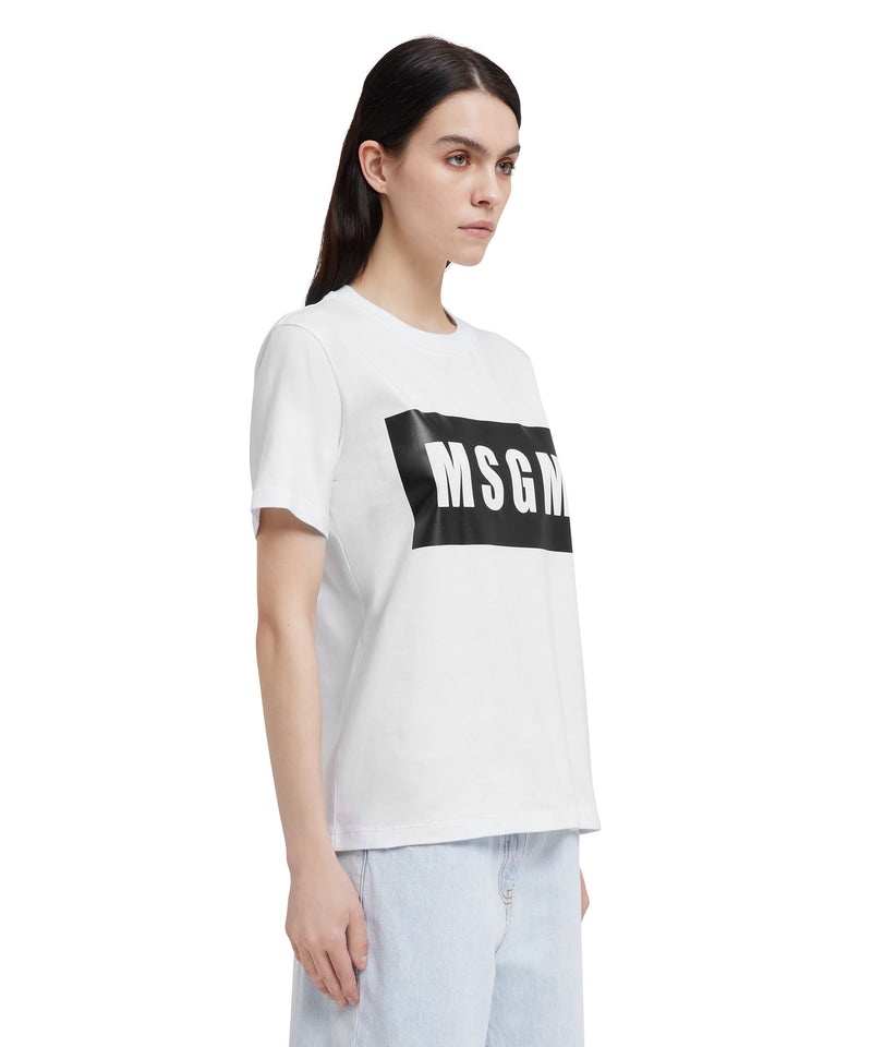 White MSGM Box Logo | USA_MSGM44442