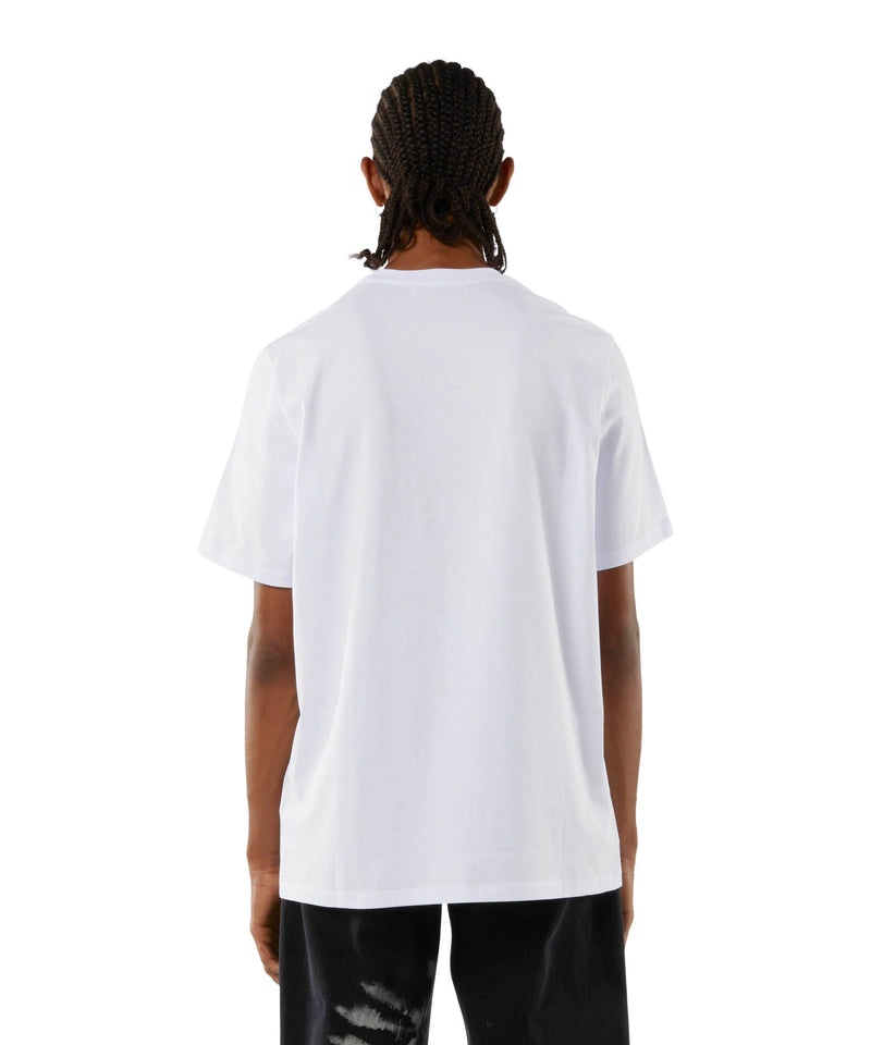 White MSGM Cotton Brushed Logo | USA_MSGM48234