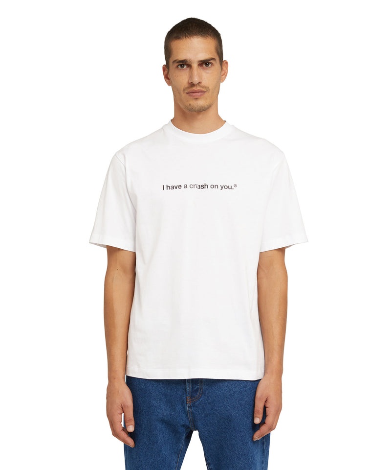 White MSGM Cotton Crash Quote | USA_MSGM70948