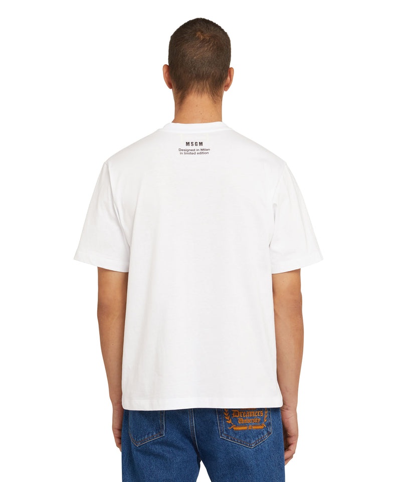 White MSGM Cotton Crash Quote | USA_MSGM70948