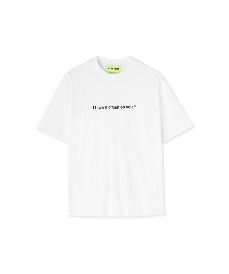 White MSGM Cotton Crash Quote | USA_MSGM70948