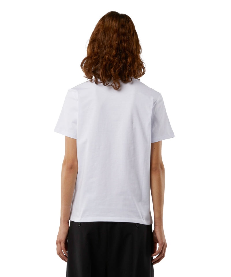 White MSGM Cotton In Solid Colour With Logo | USA_MSGM33052