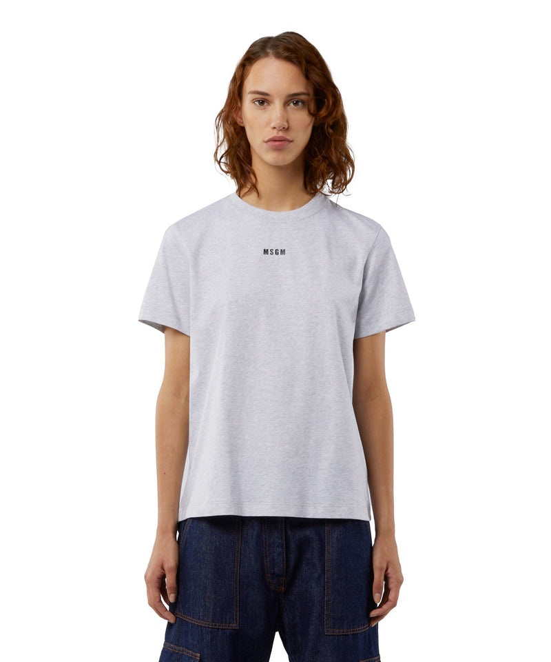 White MSGM Cotton Micro Logo | USA_MSGM14995