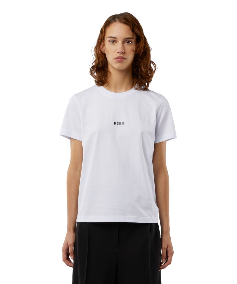 White MSGM Cotton Micro Logo | USA_MSGM17919