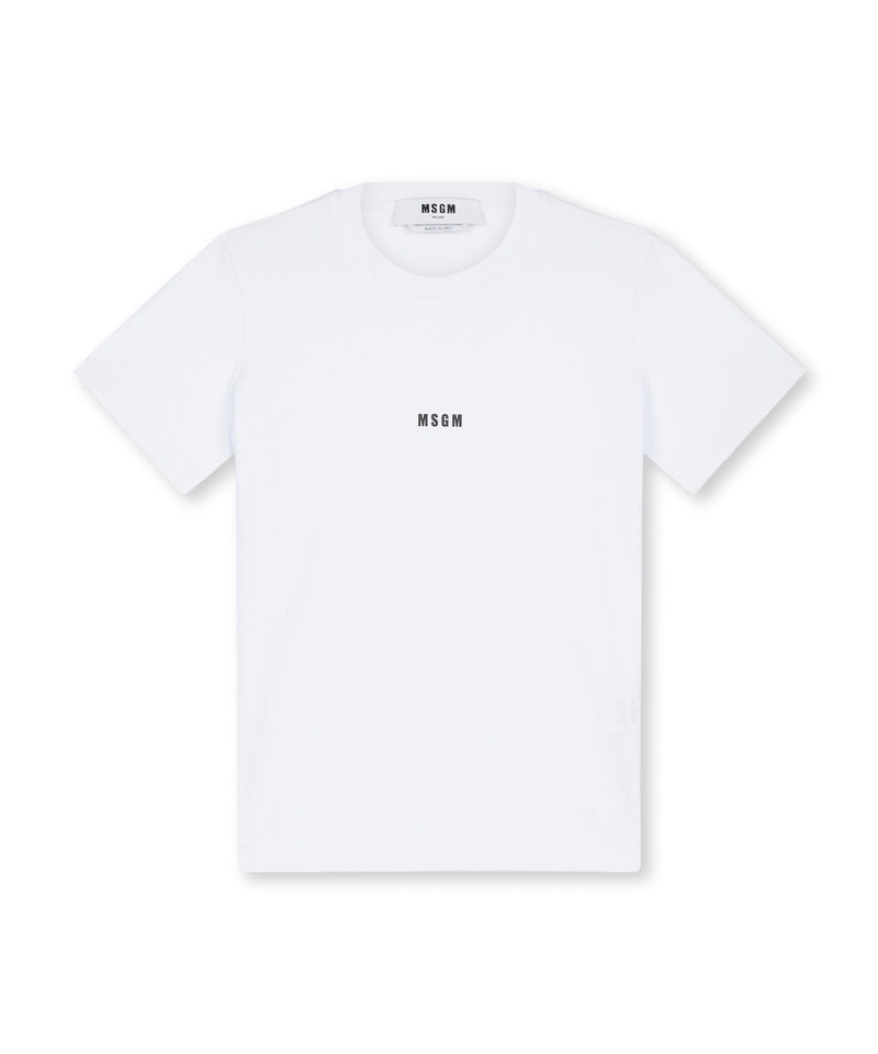 White MSGM Cotton Micro Logo | USA_MSGM17919