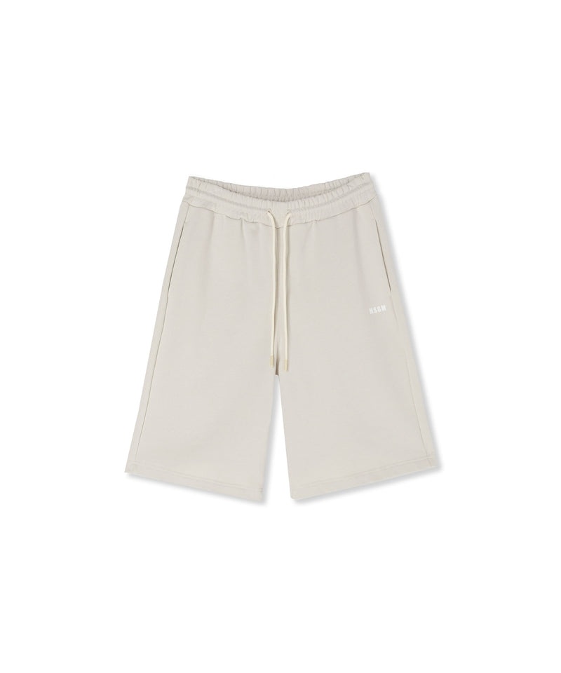 White MSGM Fantastic Inverse Series Organic Cotton Sweat Bermudas | USA_MSGM13275