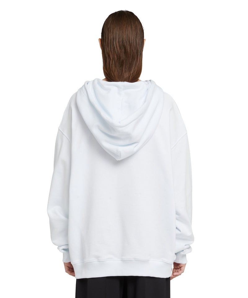 White MSGM Hooded Sweatshirt With Street Style Graphic | USA_MSGM18445