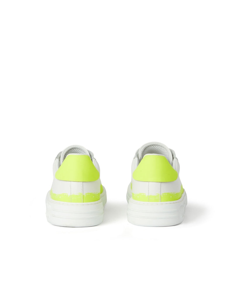 White MSGM Iconic Sneakers With Brushed Effect Print | USA_MSGM25587