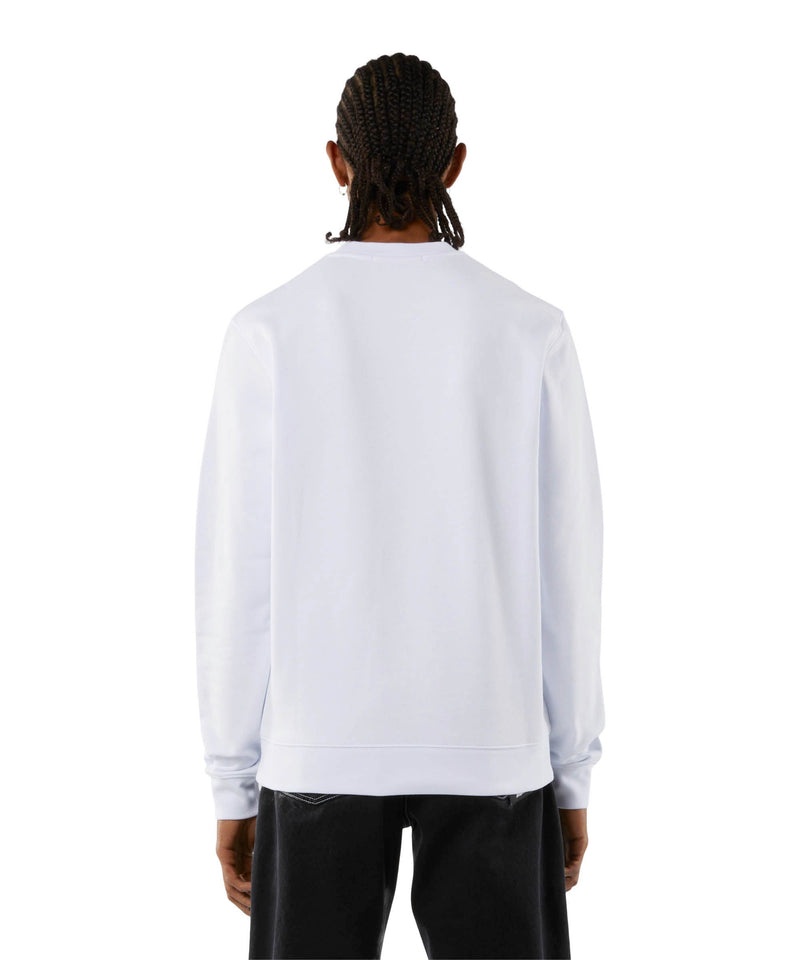 White MSGM Long Sleeved Cotton Sweatshirt | USA_MSGM42666