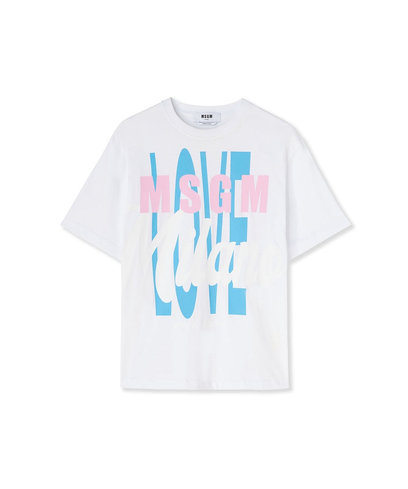 White MSGM Msgm Love Milano Graphic | USA_MSGM13948