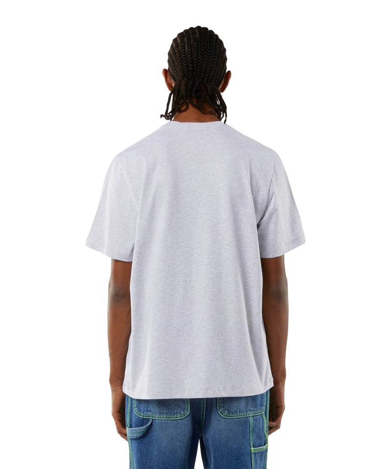 White MSGM Round Neck Cotton Micro Logo | USA_MSGM47505