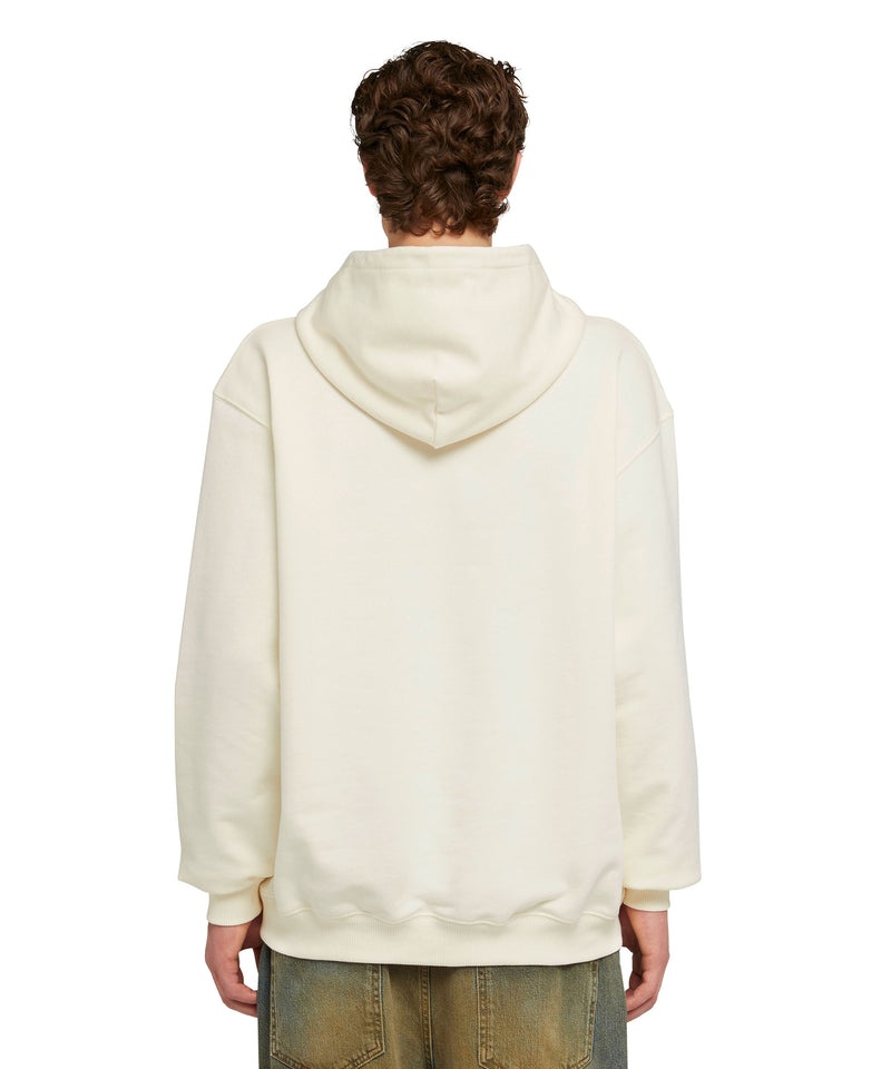 White MSGM Sweatshirt With Embroidered Handsome | USA_MSGM76757