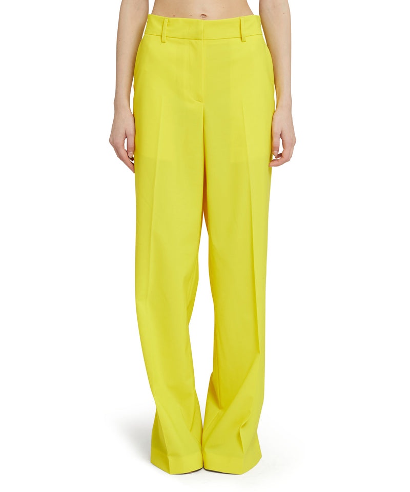 Yellow MSGM Fresh Wool Roomy Pants | USA_MSGM11446