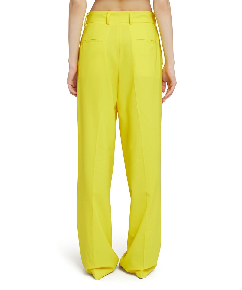 Yellow MSGM Fresh Wool Roomy Pants | USA_MSGM11446