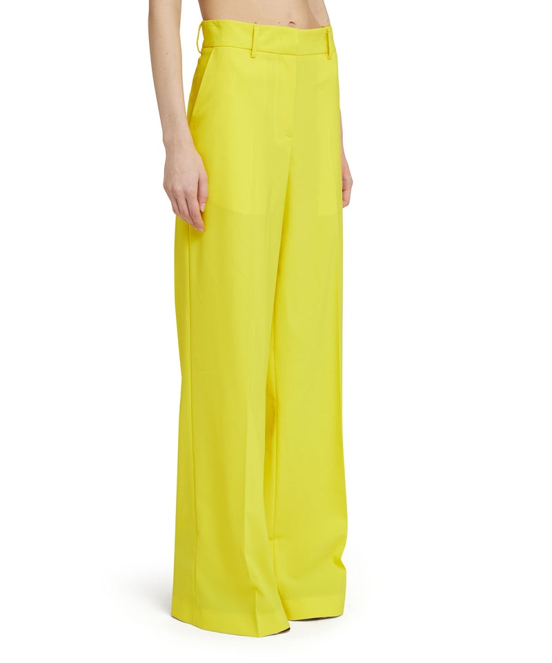 Yellow MSGM Fresh Wool Roomy Pants | USA_MSGM11446