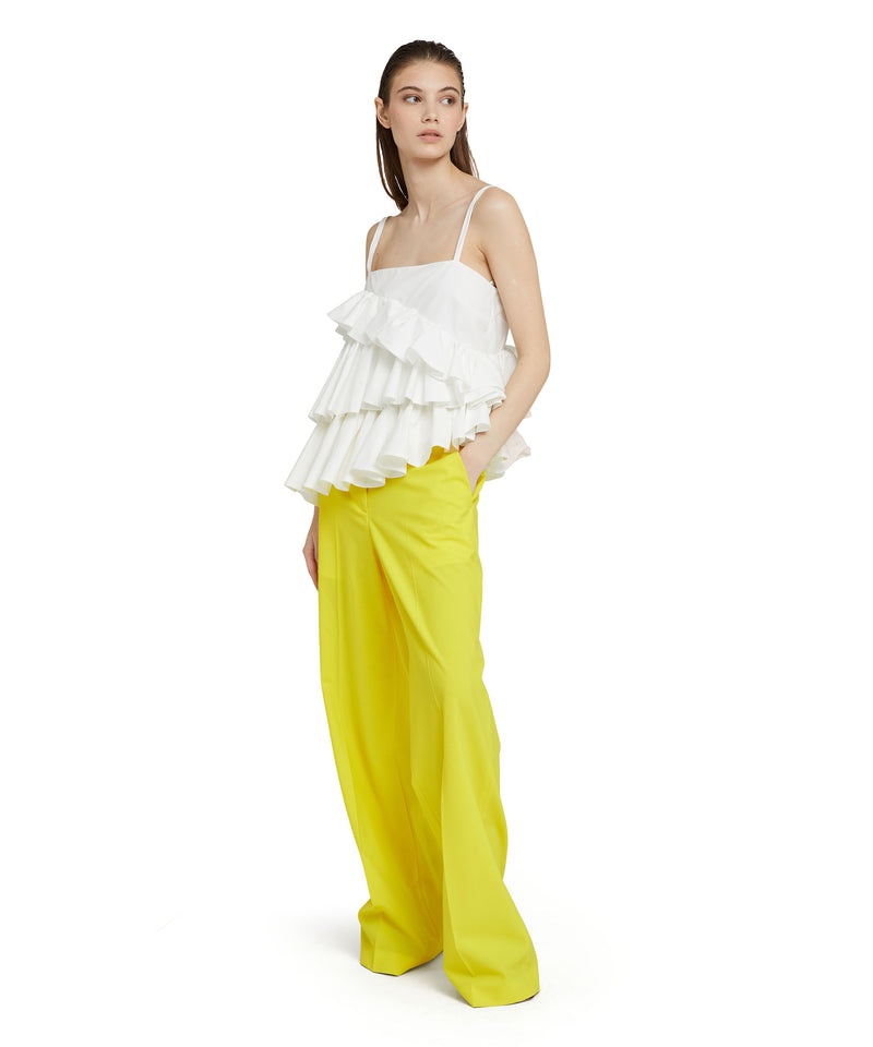 Yellow MSGM Fresh Wool Roomy Pants | USA_MSGM11446